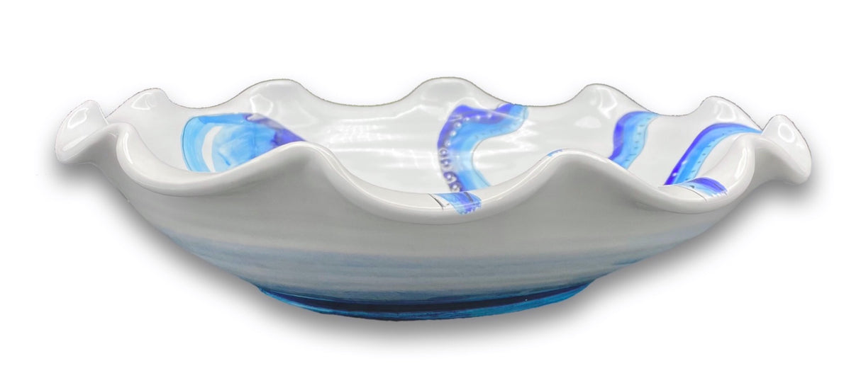 Fruttiera in ceramica vietrese linea mare magnum