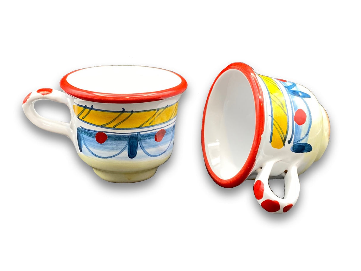 Tazzina Caffè in ceramica vietrese DECORO GEOMETRICO RAVELLO NEW