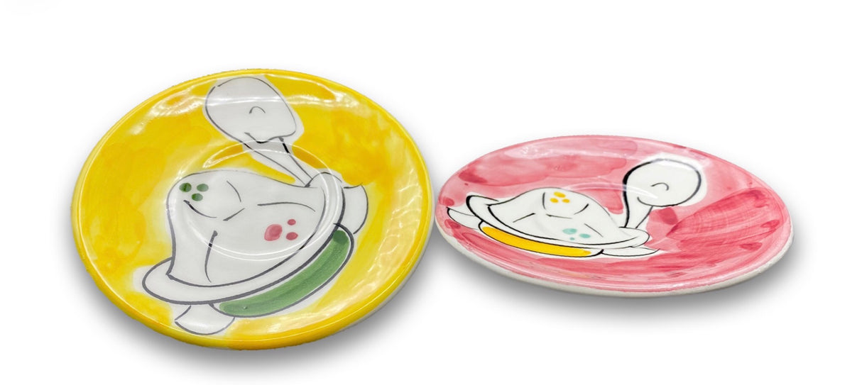 Piattino Caffè in ceramica vietrese DECORO TARTARUGA NEW