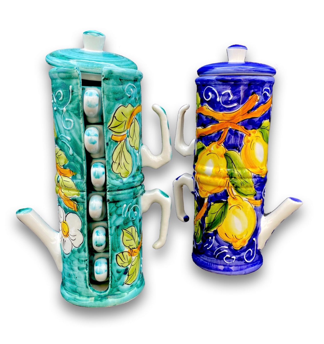 Servizio caffè per 6 in Napoletana in ceramica di Vietri