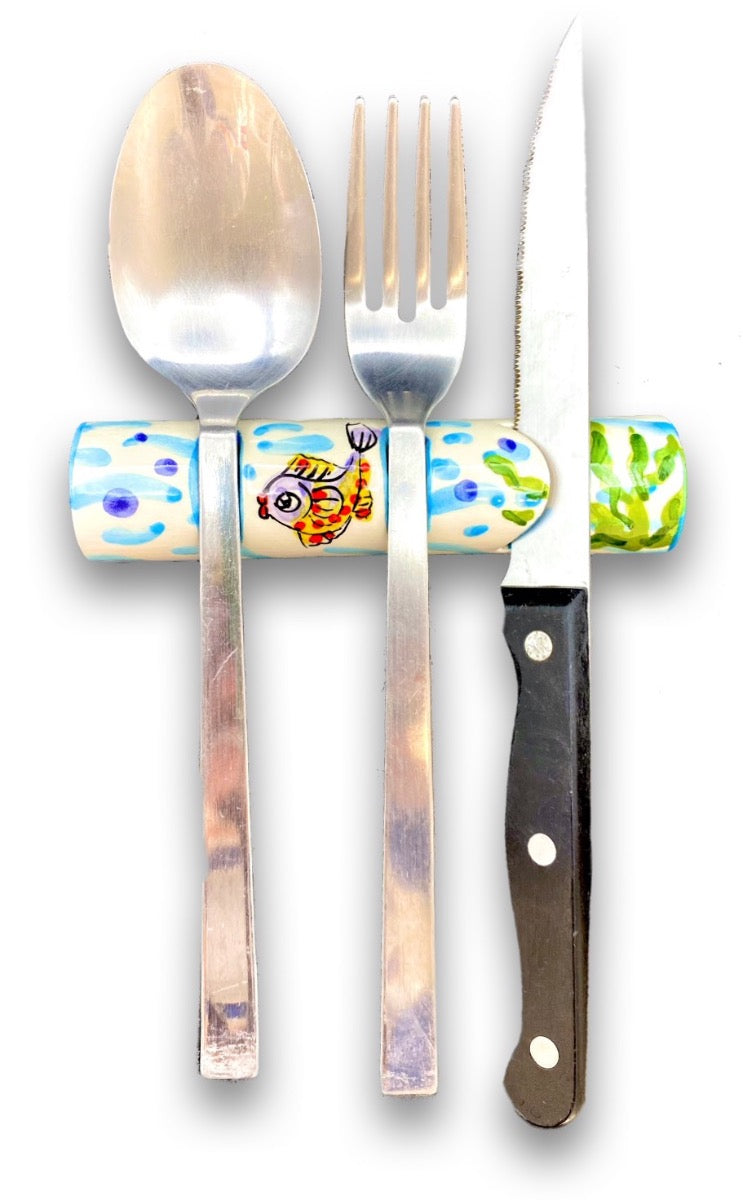 Poggia posate in ceramica di Vietri