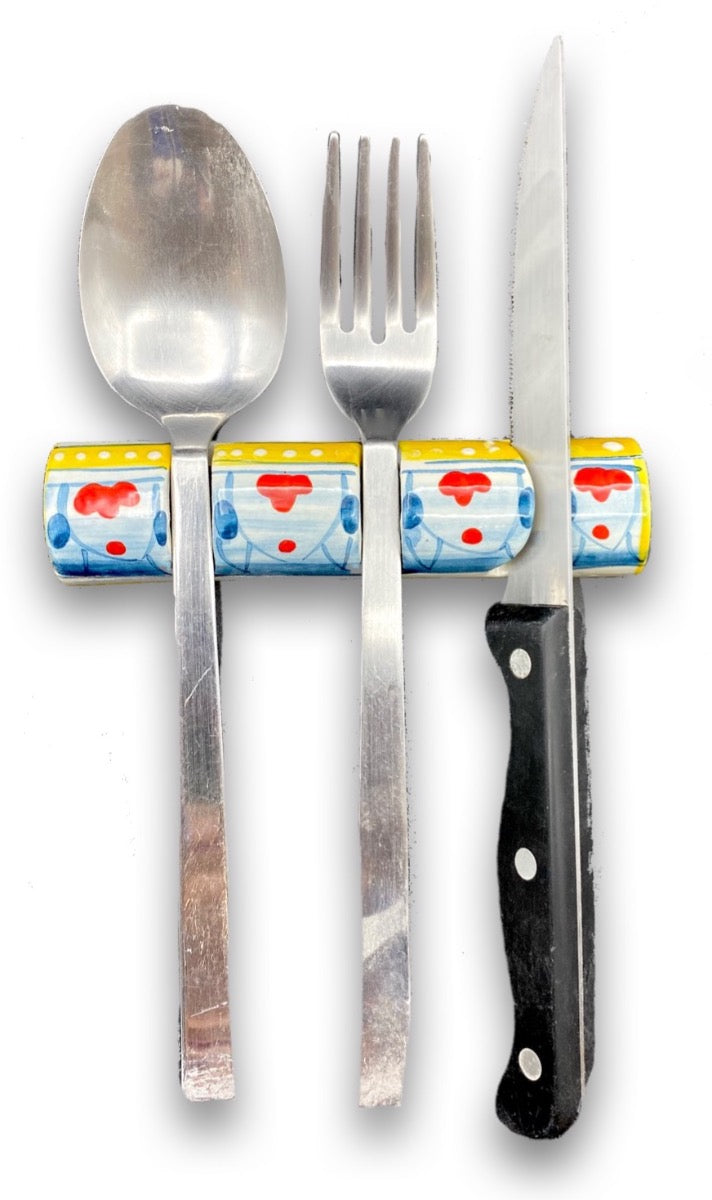 Poggia posate in ceramica di Vietri