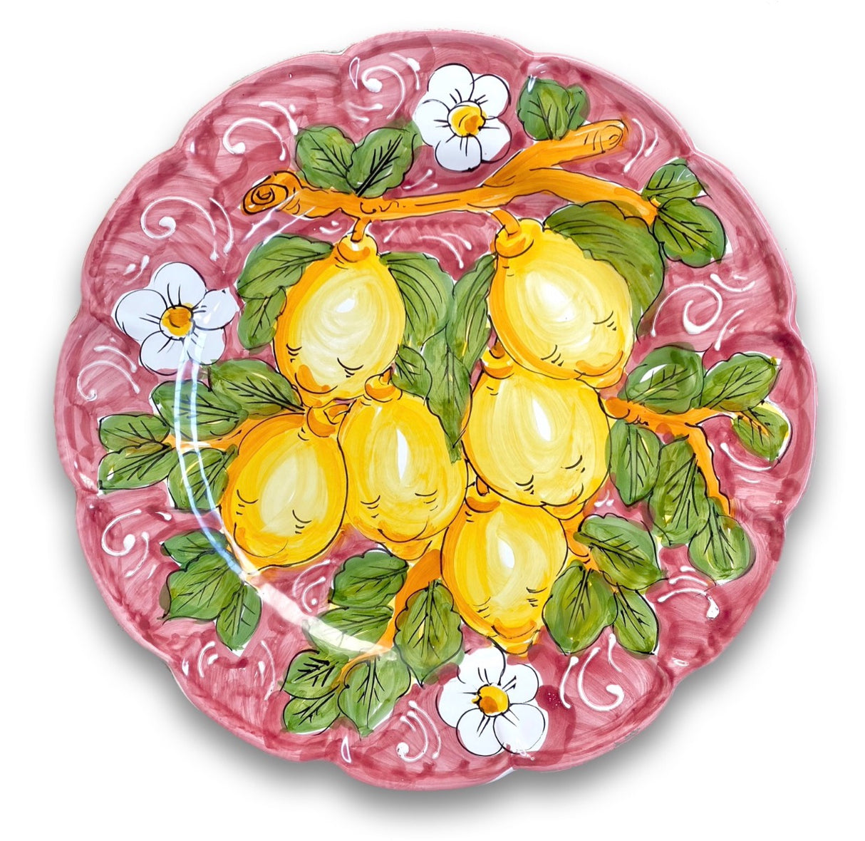 Piatto Vietri Grande in ceramica vietrese DECORO LIMONE VIETRI