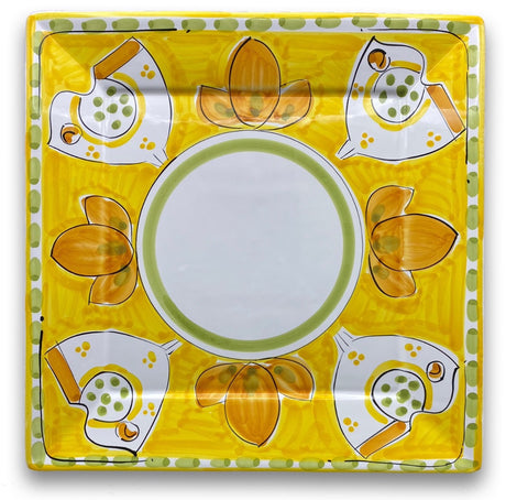 Piatto Quadrato in Ceramica Vietrese DECORI MISTI