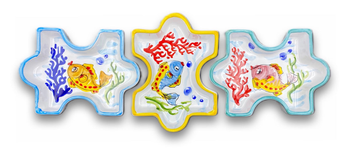 Piatto Puzzle in ceramica di Vietri