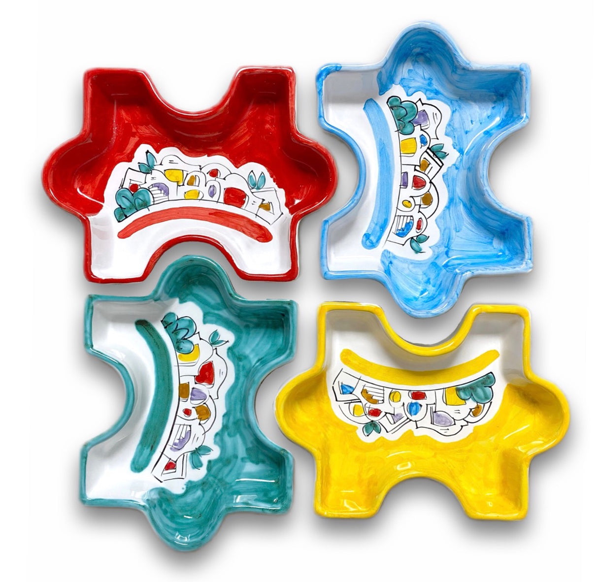 Piatto Puzzle in ceramica di Vietri