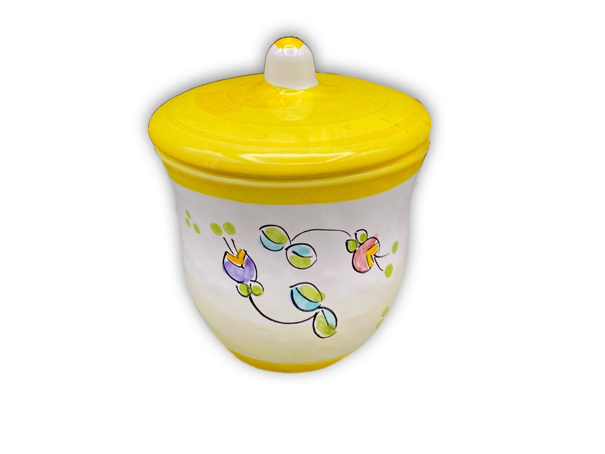 Zuccheriera svasata in ceramica di Vietri