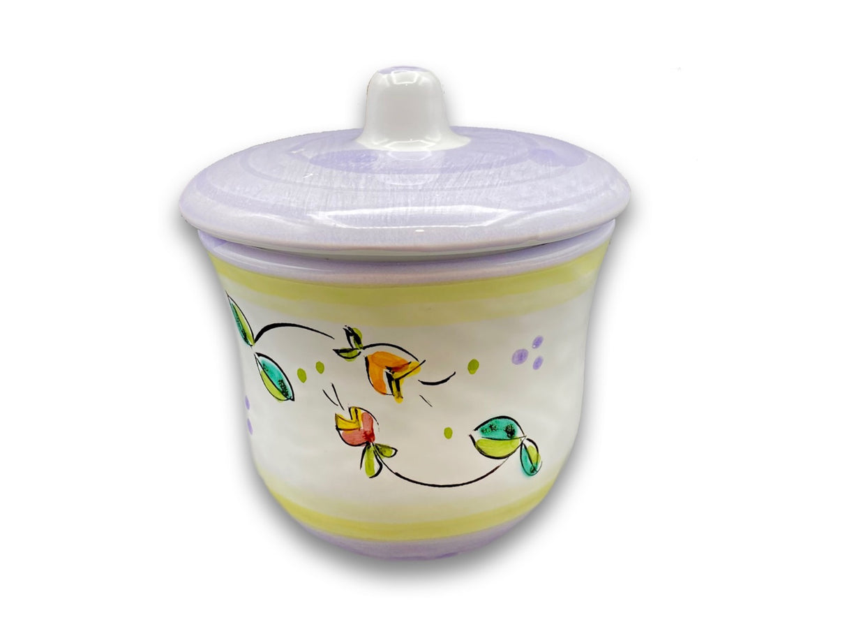 Zuccheriera svasata in ceramica di Vietri