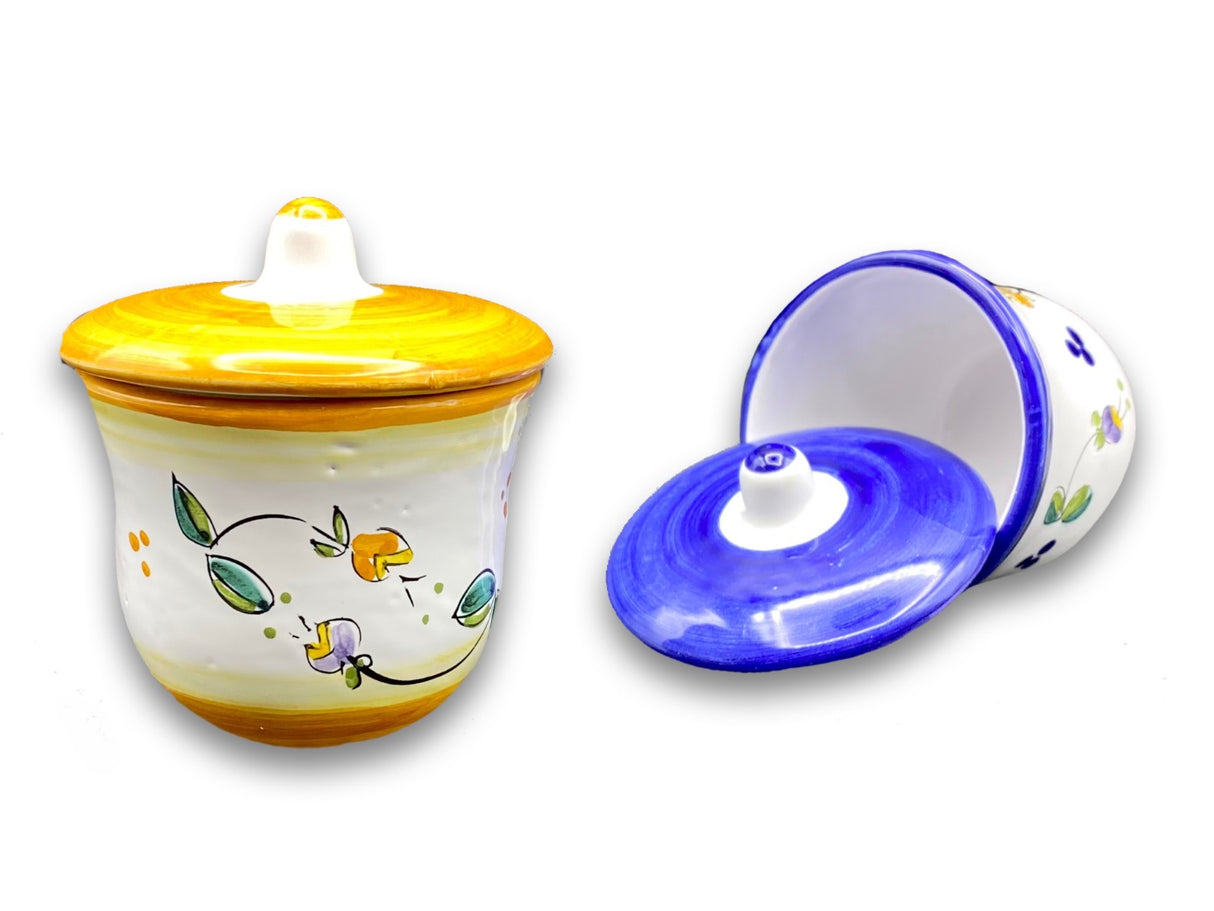 Zuccheriera svasata in ceramica di Vietri