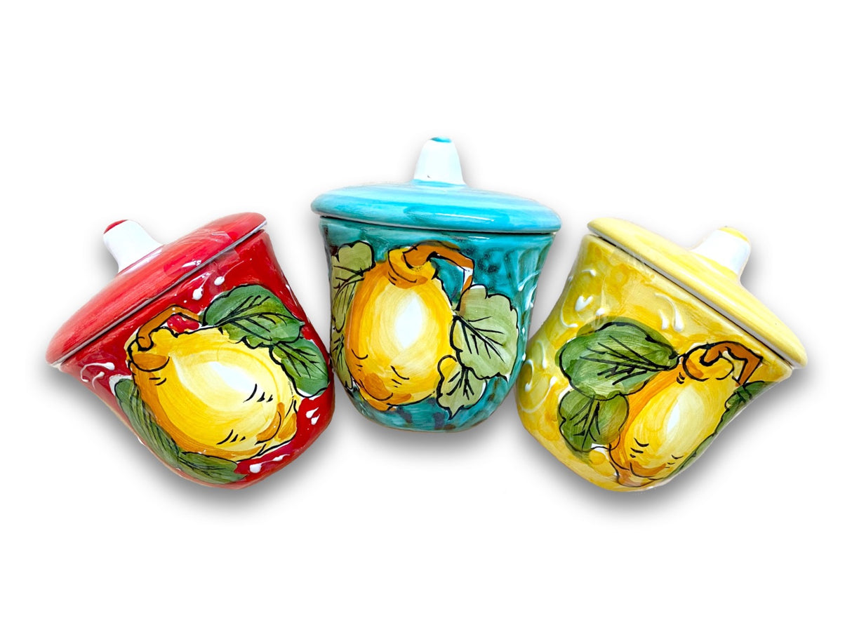 Zuccheriera svasata in ceramica di Vietri