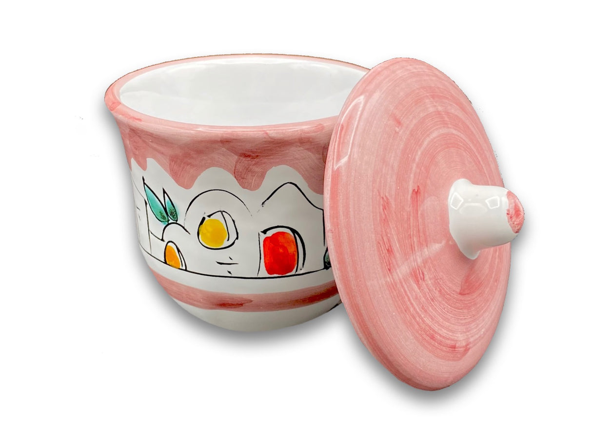 Zuccheriera svasata in ceramica di Vietri