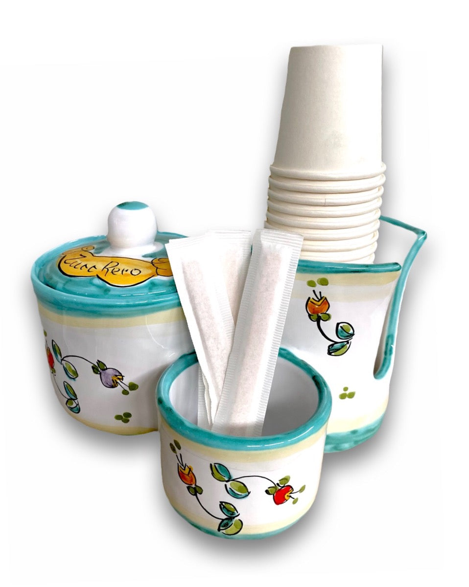 Kit Caffè in ceramica vietrese DECORI MISTI