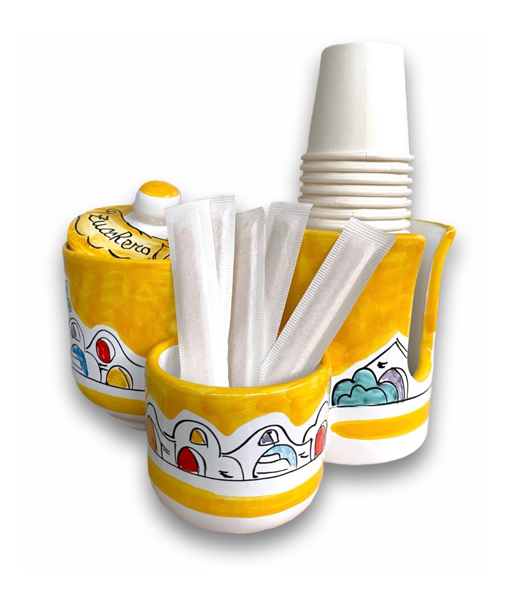 Kit Caffè in ceramica vietrese DECORO NAIF