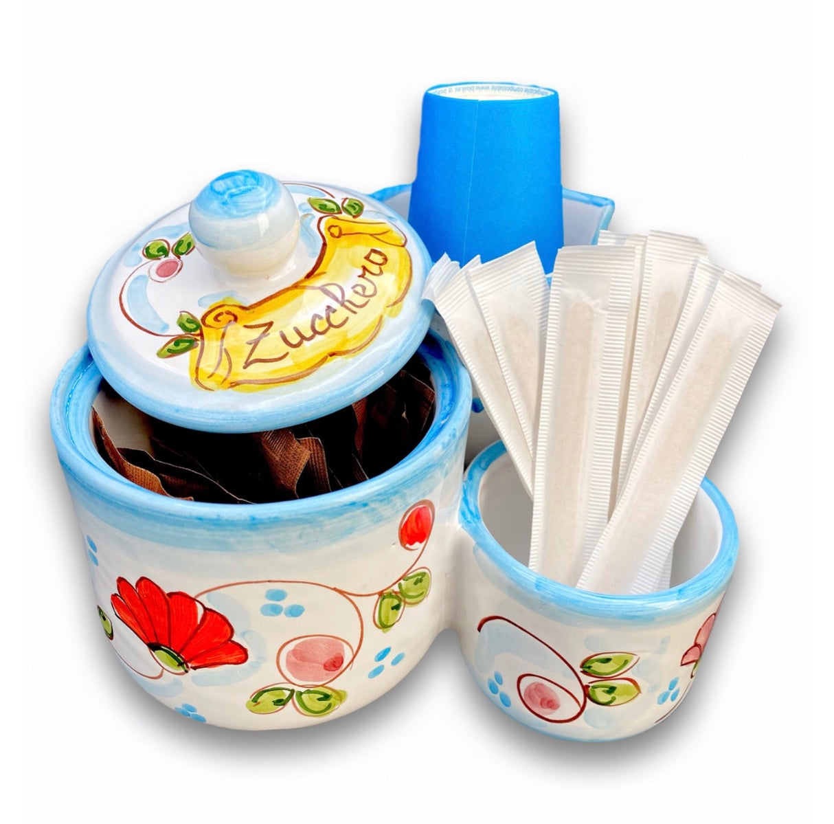 Kit Caffè in ceramica vietrese DECORO PRIMULA NEW