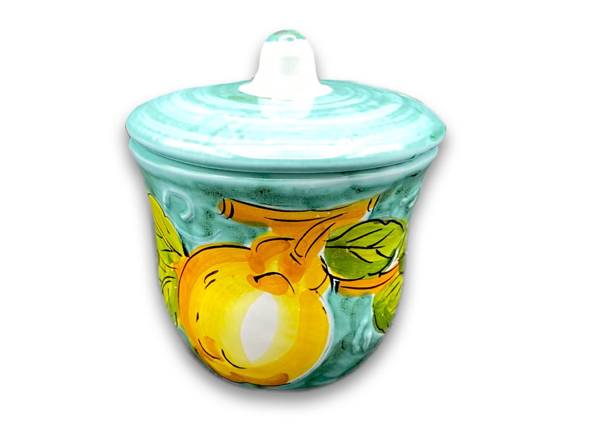 Zuccheriera svasata in ceramica di Vietri