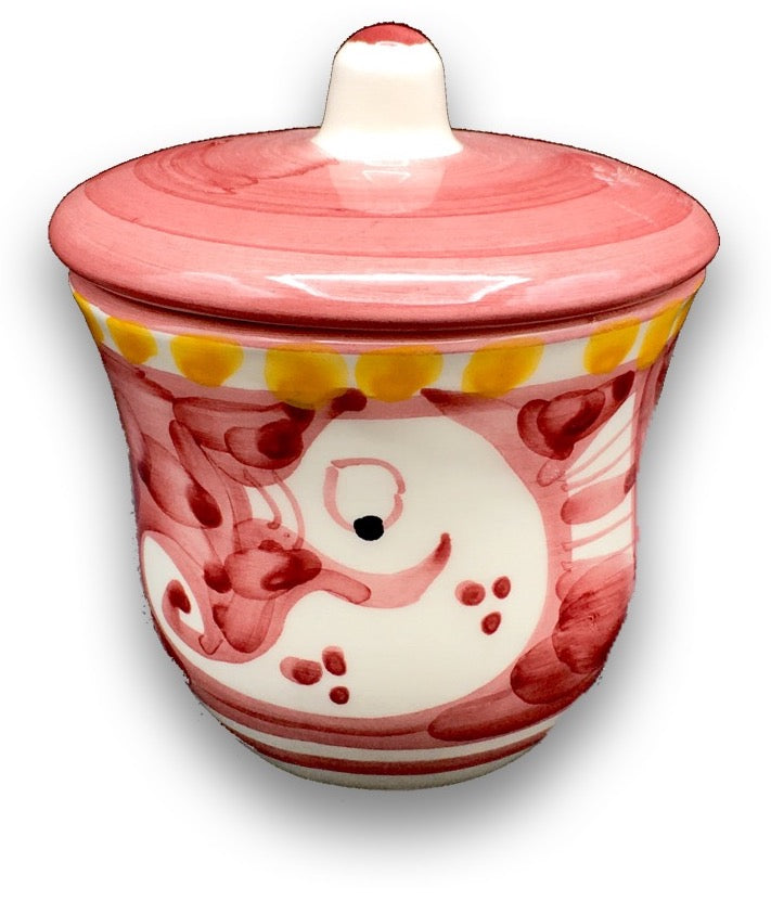 Zuccheriera svasata in ceramica di Vietri