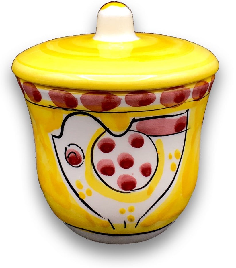 Zuccheriera svasata in ceramica di Vietri