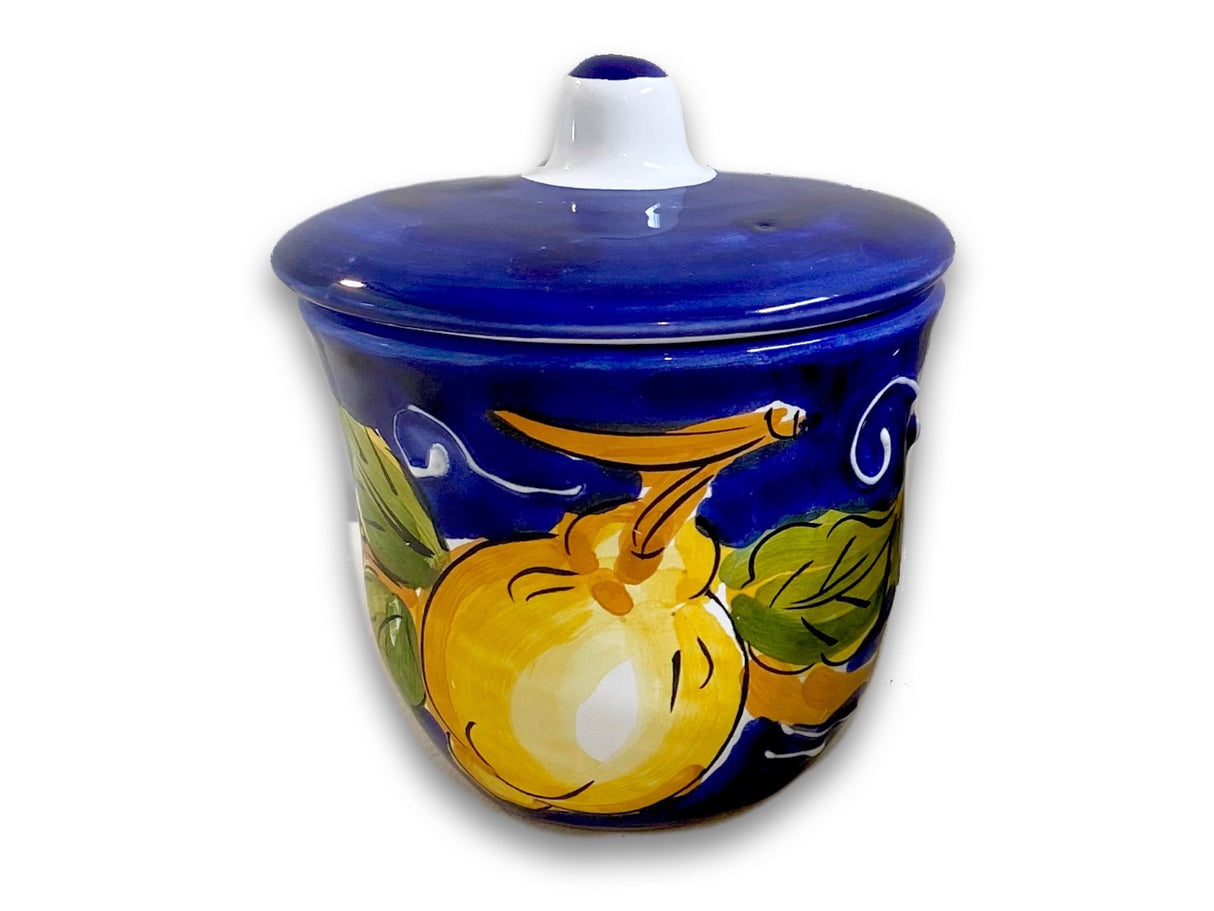 Zuccheriera svasata in ceramica di Vietri