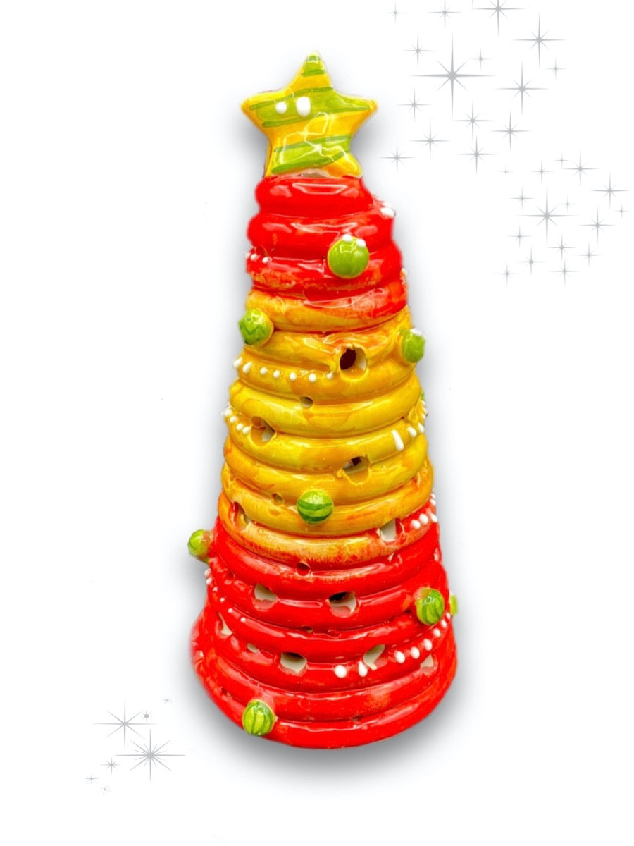 Albero Natale in Ceramica Vietrese con Led