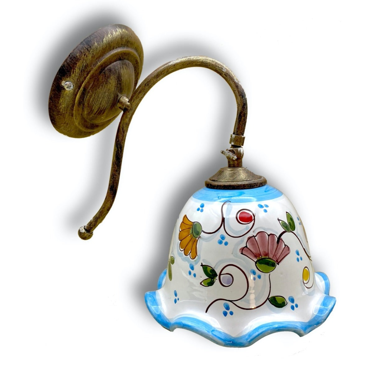 Applique in Ceramica Vietrese a Campanella Singola DECORI MISTI