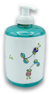 Dosatore sapone mani in ceramica vietrese DECORO CAMPANELLE