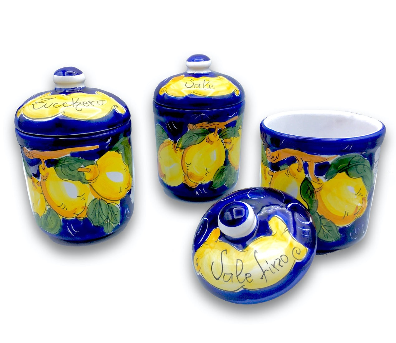BARATTOLO IN CERAMICA DI VIETRI LIMONI