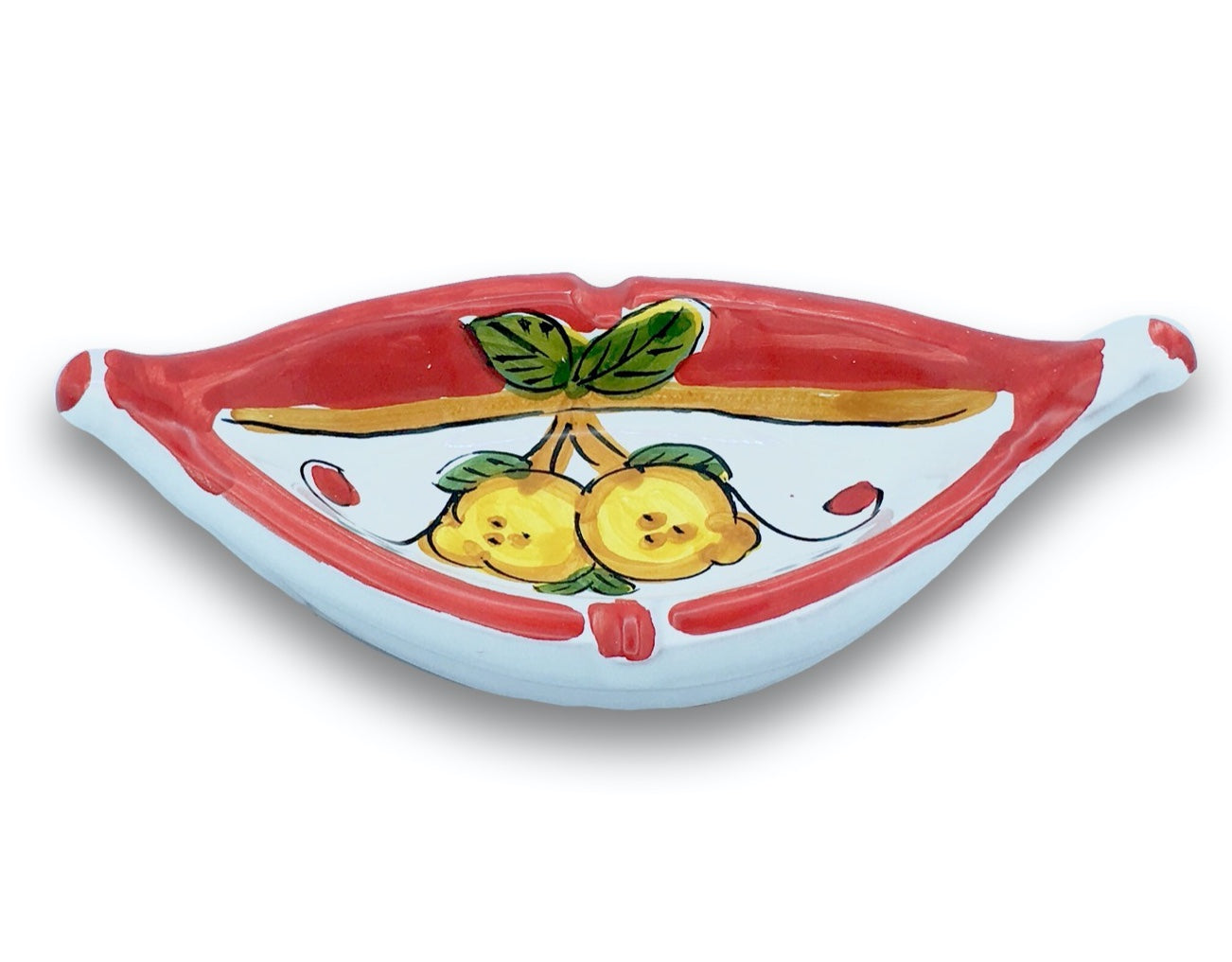 BARCHETTA POSACENERE IN CERAMICA DI VIETRI