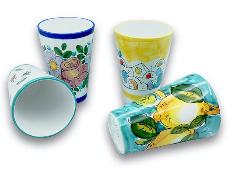 Bicchiere in Ceramica Vietrese DECORI MISTI