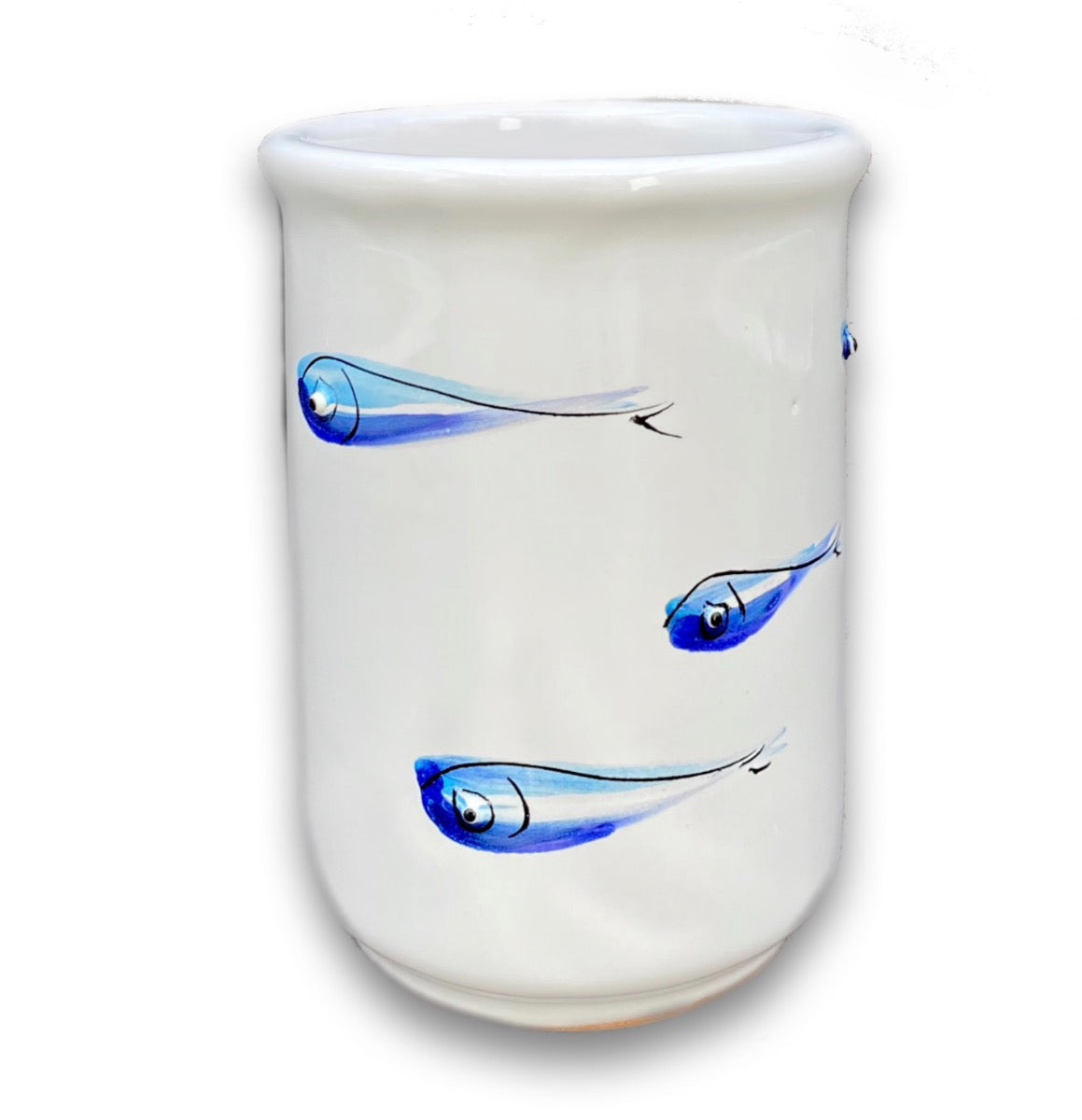 Bicchiere Porta Spazzolini da Denti in ceramica vietrese MARE MAGNUM