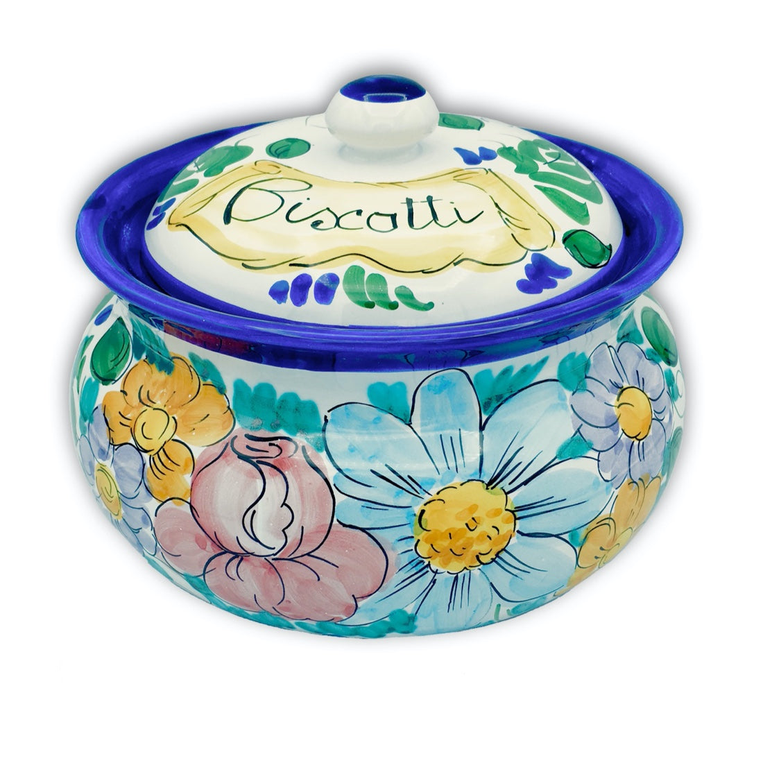 BISCOTTIERA SVASATA IN CERAMICA DI VIETRI