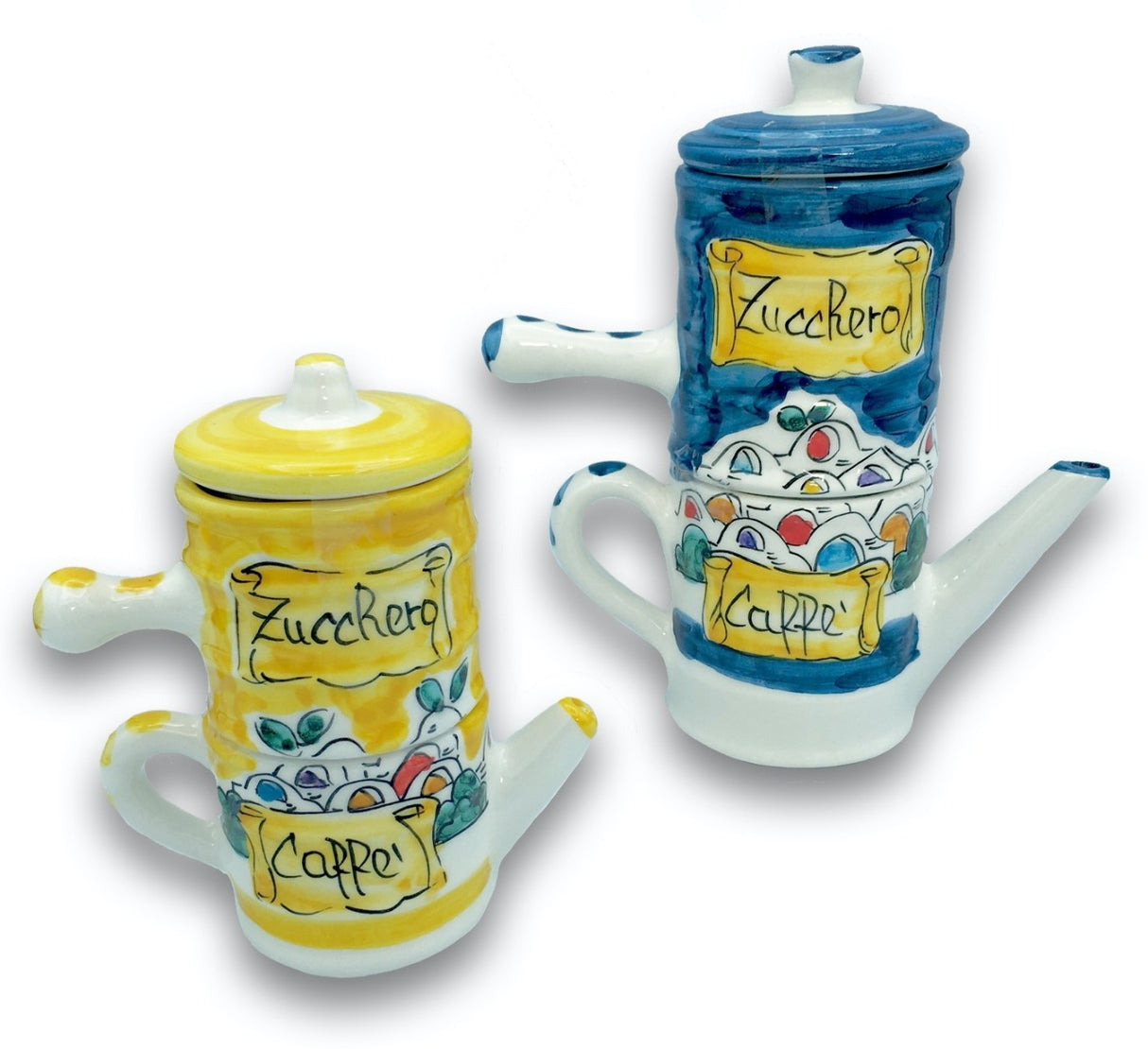 Caffettiera napoletana in ceramica di Vietri
