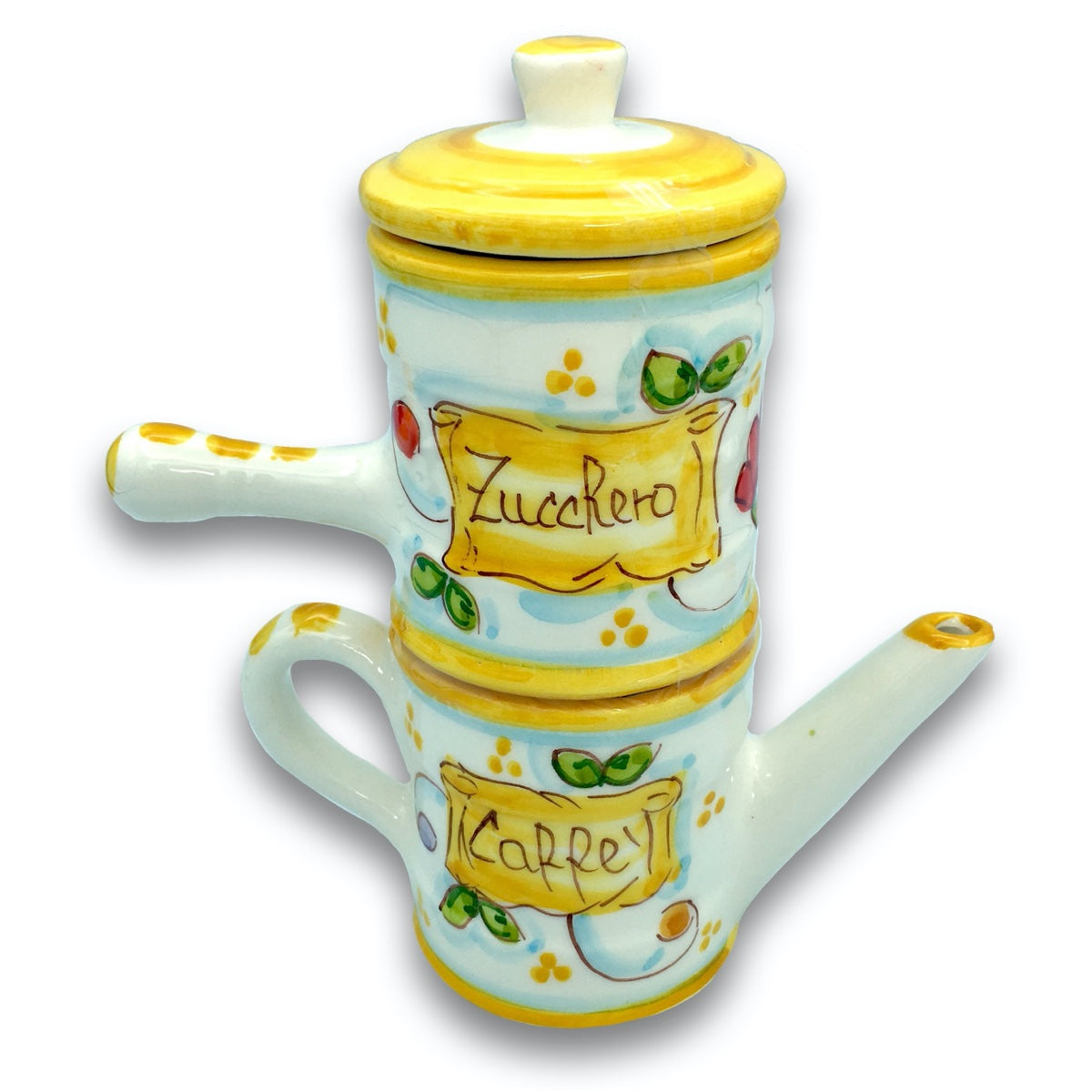 Caffettiera napoletana in ceramica di Vietri