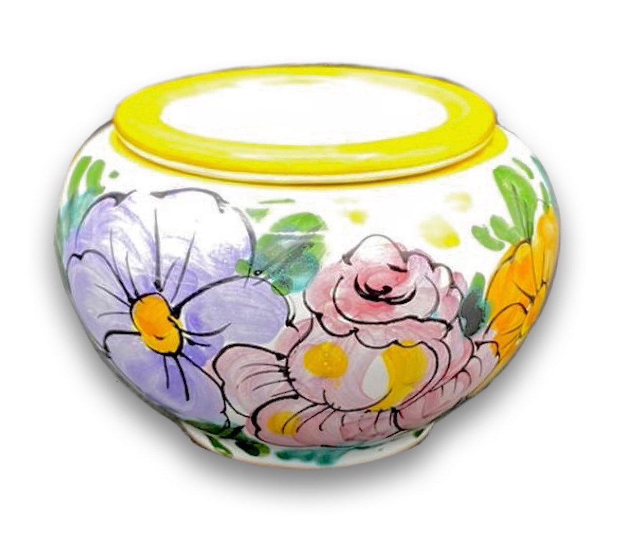 Caspò a testina in ceramica di Vietri