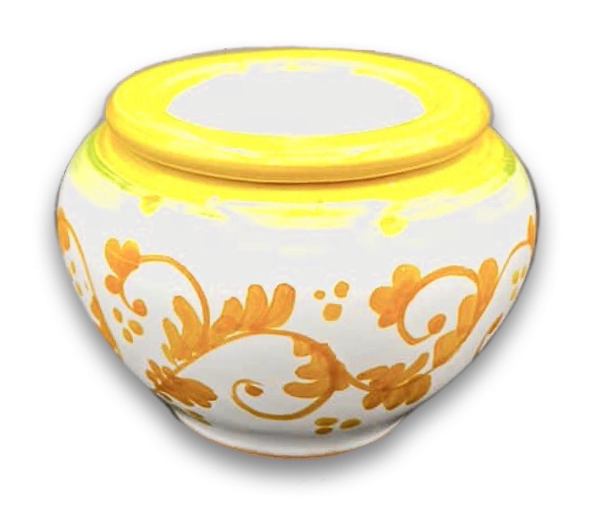 Caspò a testina in ceramica di Vietri