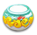 Caspò a testina in ceramica di Vietri