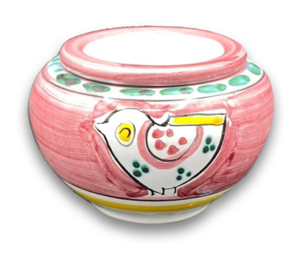 Caspò a testina in ceramica di Vietri
