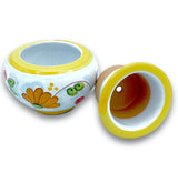 Caspò a testina in ceramica di Vietri