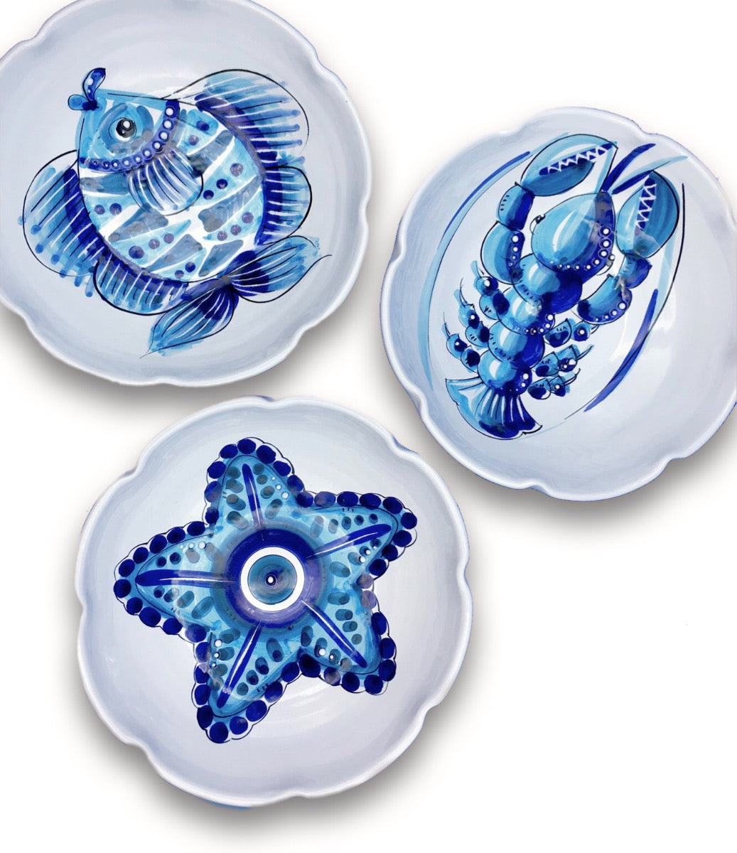 Coppa in ceramica di Vietri Linea Mare 