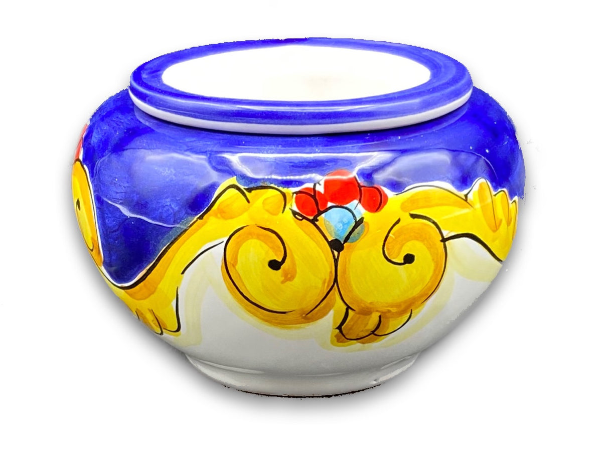 Caspò a testina in ceramica di Vietri