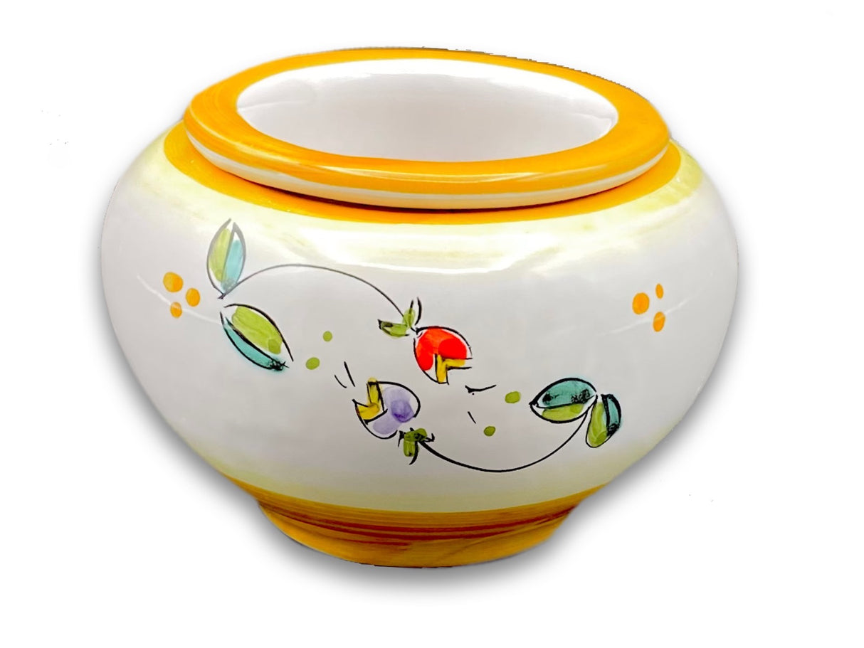 Caspò a testina in ceramica di Vietri