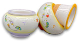 Caspò a testina in ceramica di Vietri