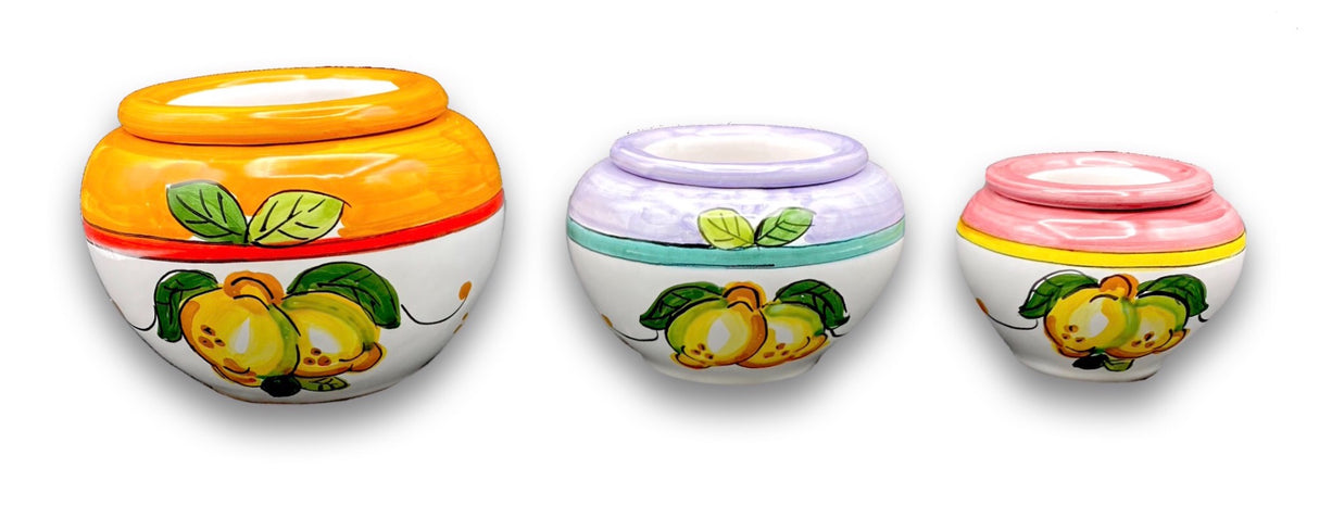 Caspò a testina in ceramica di Vietri