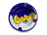 Posacenere rotondo in ceramica di Vietri 