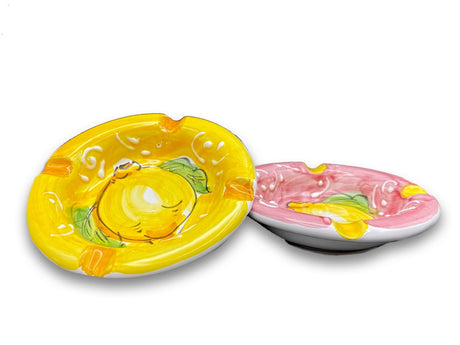 Posacenere rotondo in ceramica di Vietri 