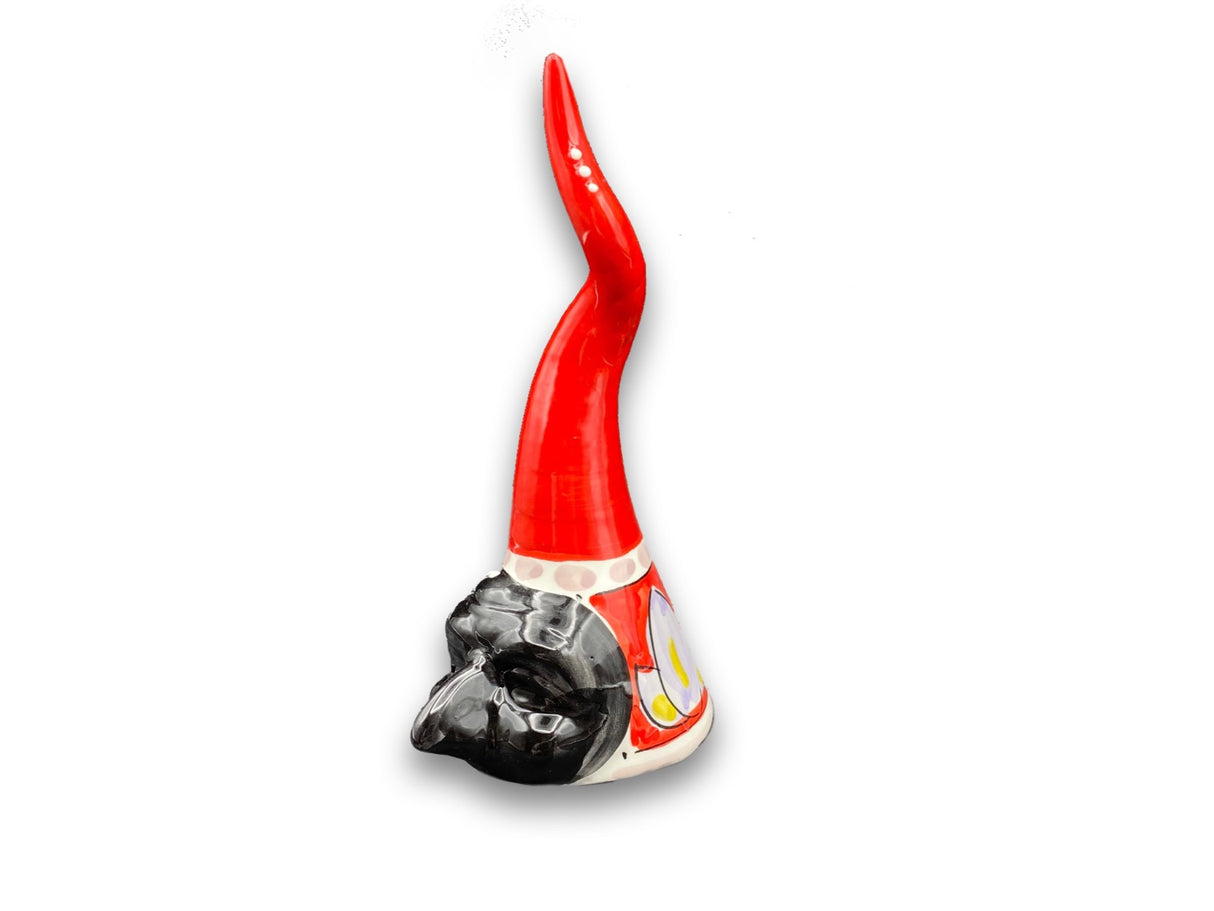 Corno con maschera in ceramica di Vietri