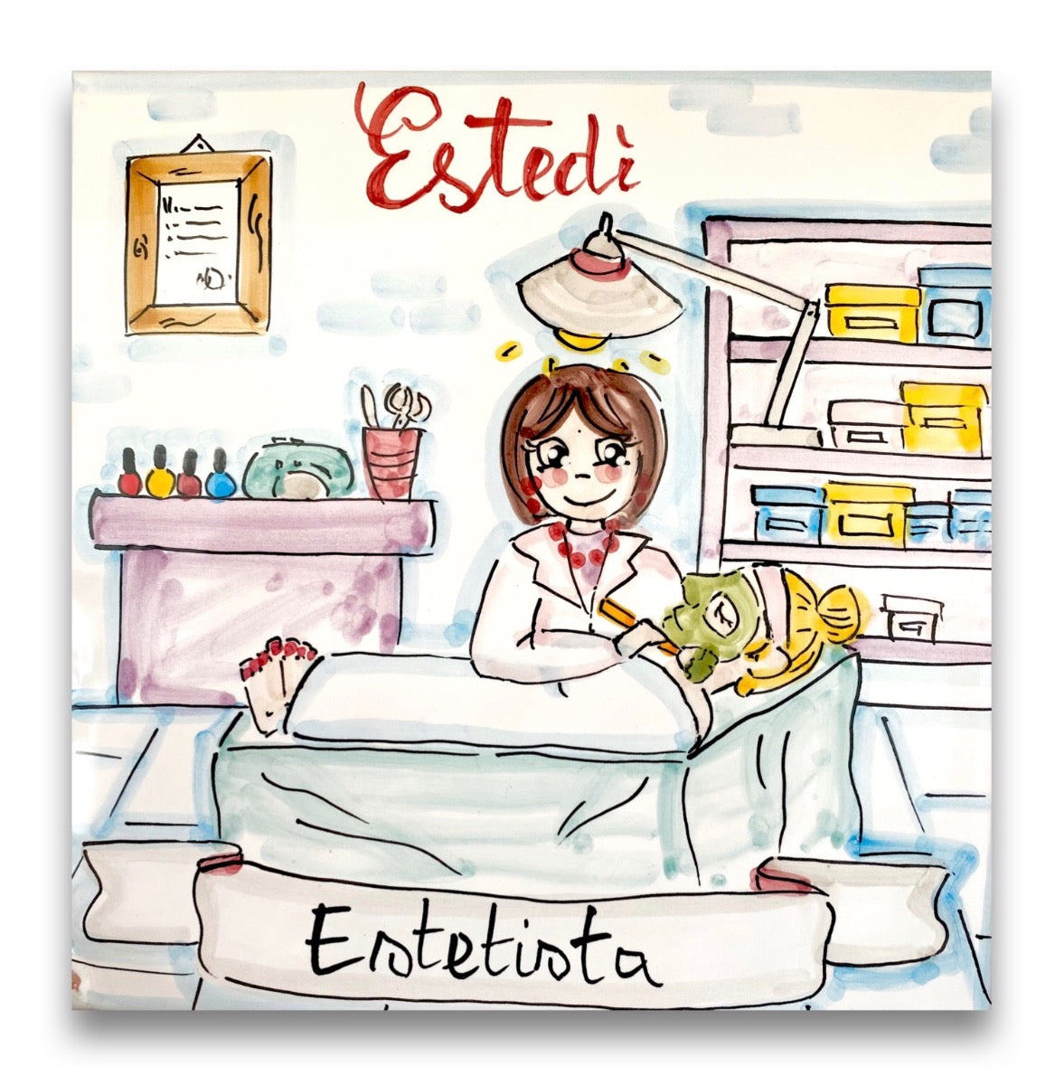 Mattonella mestiere in ceramica di Vietri 