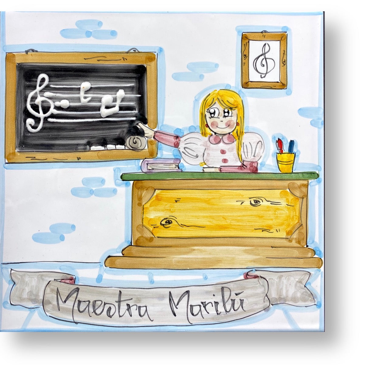 Mattonella mestiere in ceramica di Vietri 