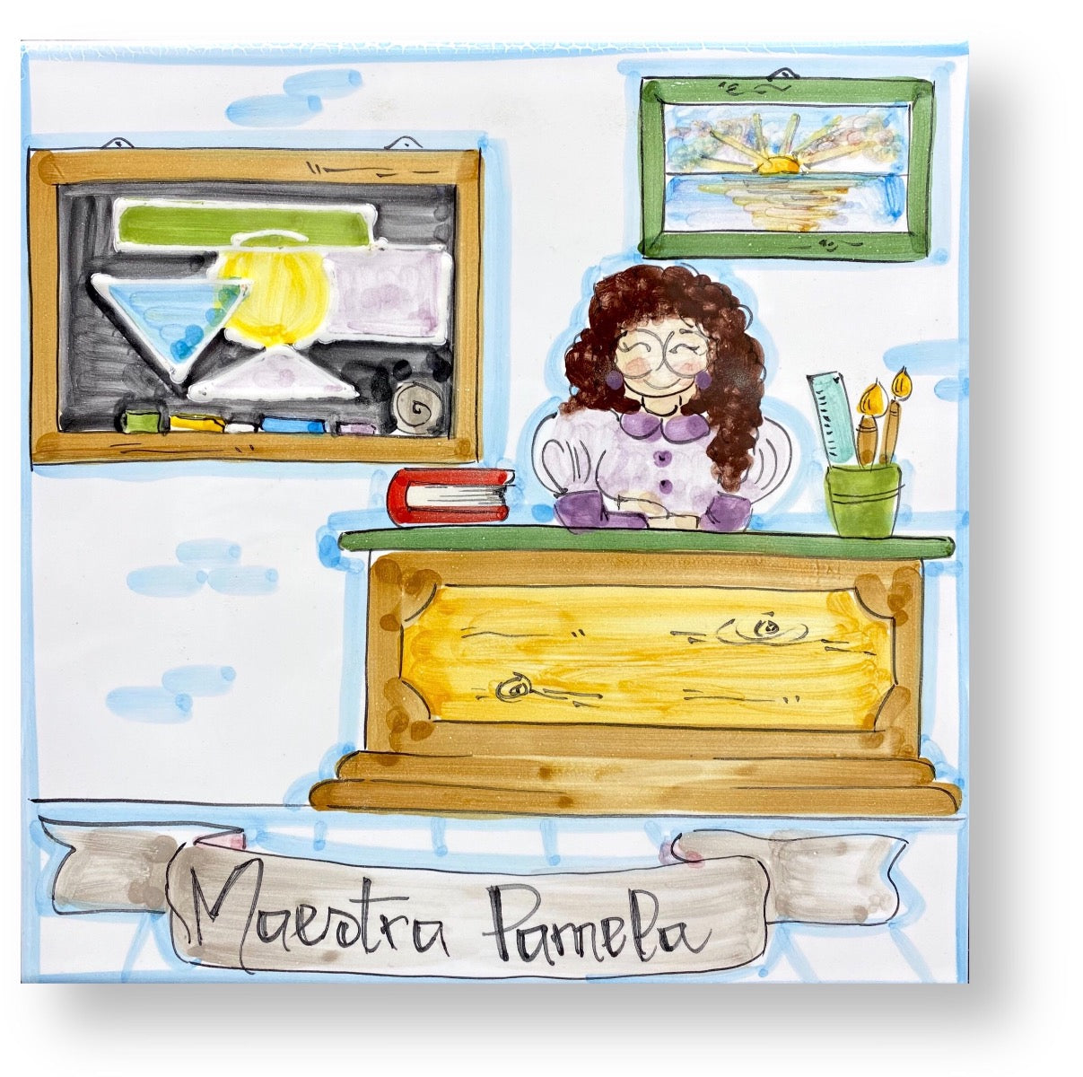 Mattonella mestiere in ceramica di Vietri 