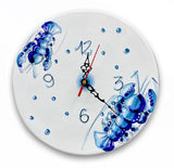 Orologio a disco in ceramica di Vietri Linea Mare Magnum 