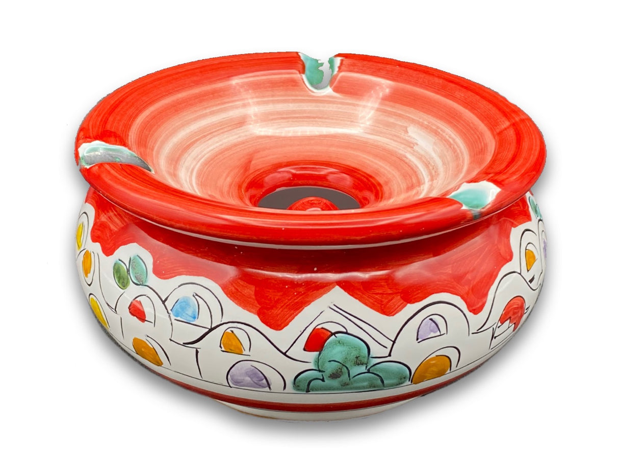 Posacenere antivento in ceramica di Vietri
